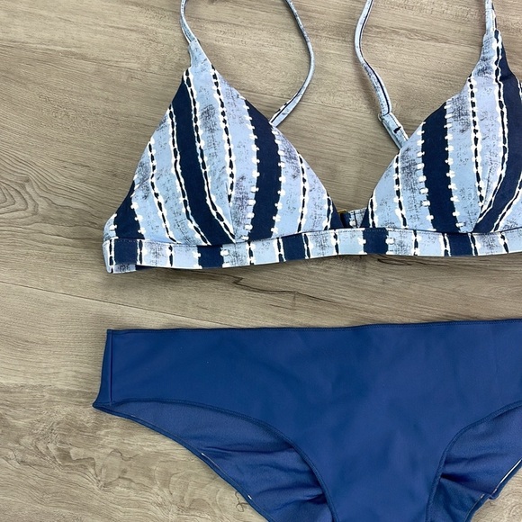 ☀️RIP CURL☀️ NOMAD STRIPE FIXED TRI CLS SURF ECO CHEEKY PANT BIKINI SET - Picture 8 of 14